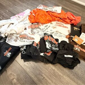 *USED* Hooters Apparel Bulk Assortment in Orange, Black, and White